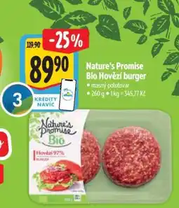 Albert Nature’s Promise Bio Hovězí burger nabídka