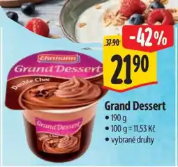 Albert Grand Dessert nabídka