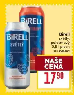 Billa Birell světlý, polotmavý nabídka