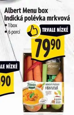 Albert Albert Menu box Indická polévka mrkvová nabídka