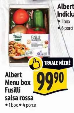 Albert Albert Menu box Fusilli salsa rossa nabídka