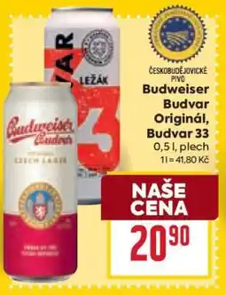 Billa Budweiser Budvar Original Budvar 33 nabídka