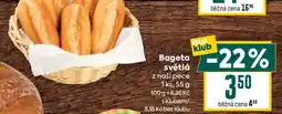 Billa Bageta světlá nabídka
