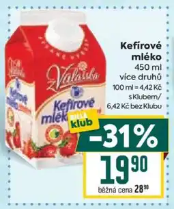 Billa Kefírové mléko nabídka