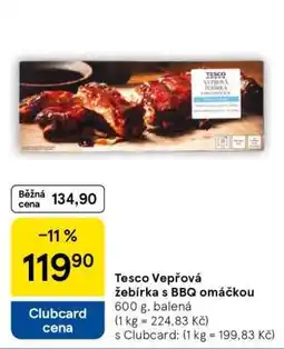 Tesco Tesco Vepřová žebírka s BBQ omáčkou nabídka