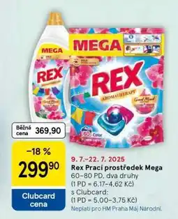 Tesco Rex Prací prostředek Mega nabídka
