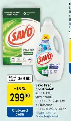 Tesco Savo prací prostředek nabídka