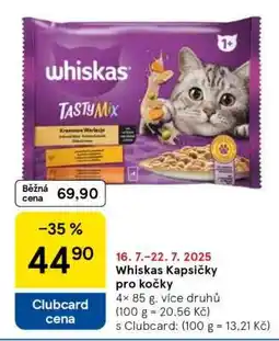 Tesco Whiskas kapsičky pro kočky nabídka