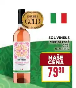 Billa SOL VINEUS Merlot rose nabídka