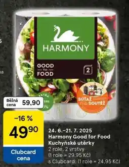 Tesco Harmony Good for Food Kuchyňské utěrky nabídka