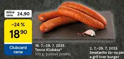 Tesco Tesco Klobása nabídka