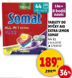Penny Market Tablety do myčky AIO Extra Lemon Somat nabídka