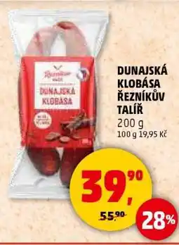 Penny Market DUNAJSKÁ KLOBÁSA ŘEZNÍKŮV TALÍŘ nabídka