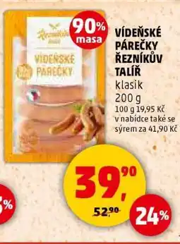 Penny Market VÍDEŇSKÉ PÁREČKY ŘEZNÍKŮV TALÍŘ nabídka