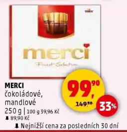 Penny Market MERCI čokoládové, mandlové nabídka