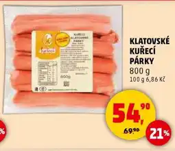 Penny Market KLATOVSKÉ KUŘECÍ PÁRKY nabídka