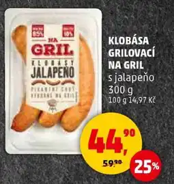 Penny Market KLOBÁSA GRILOVACÍ NA GRIL nabídka