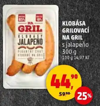 Penny Market KLOBÁSA GRILOVACÍ NA GRIL nabídka