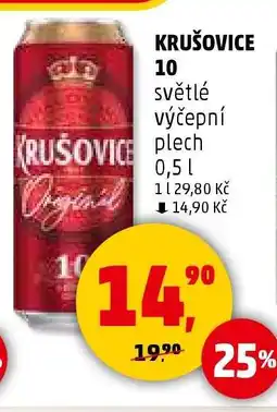 Penny Market KRUŠOVICE 10 světlé výčepní plech 0,5 l nabídka