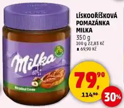 Penny Market LÍSKOOŘÍŠKOVÁ POMAZÁNKA MILKA nabídka