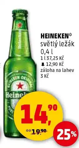 Penny Market HEINEKEN světlý ležák 0,4 l nabídka
