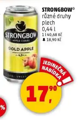 Penny Market STRONGBOW různé druhy plech nabídka