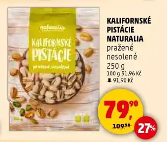 Penny Market KALIFORNSKÉ PISTÁCIE NATURALIA nabídka