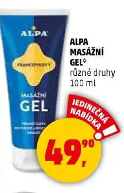 Penny Market ALPA Masážní Gel nabídka
