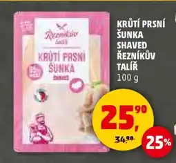 Penny Market KRŮTÍ PRSNÍ ŠUNKA SHAVED ŘEZNÍKŮV TALÍŘ nabídka