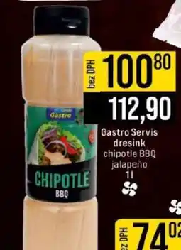 Jip Gastro Servis dresink chipotle BBQ jalapeño nabídka