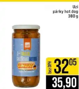 Jip Uzi párky hot dog nabídka