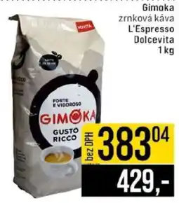 Jip Gimoka zrnková káva L'Espresso Dolcevita nabídka
