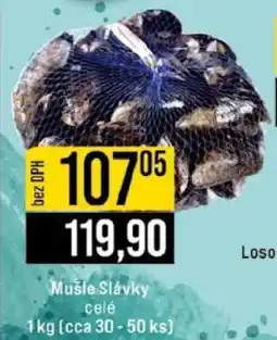 Jip Mušle slávky celé nabídka