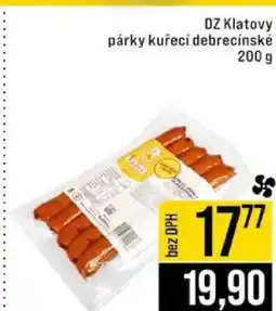 Jip DZ Klatovy párky kuřecí debrecínské nabídka