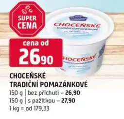 Terno Choceňské tradiční pomazánkové nabídka
