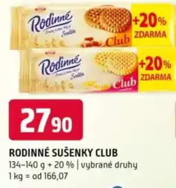 Terno Rodinné sušenky Club nabídka