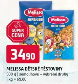 Terno MELISSA Dětské těstoviny nabídka