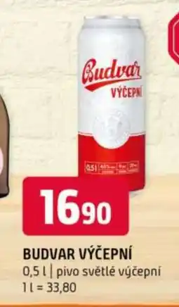 Terno Budvar výčepní nabídka