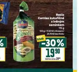 Billa Racio cornies kukuřičné s lněným semínkem nabídka