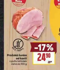 Billa Pražská šunka od kosti nabídka