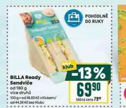 Billa Billa ready sendviče nabídka
