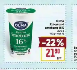 Billa Olma zakysaná smetana 16% nabídka