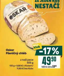 Billa Oskar pšeničný chléb nabídka