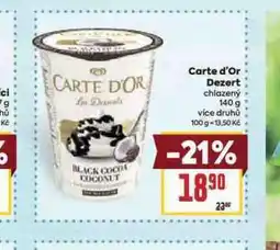 Billa Carte d´or dezert nabídka
