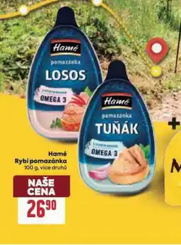 Billa Hamé rybí pomazánky nabídka