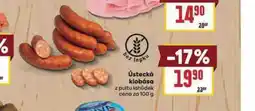 Billa Ústecká klobása nabídka