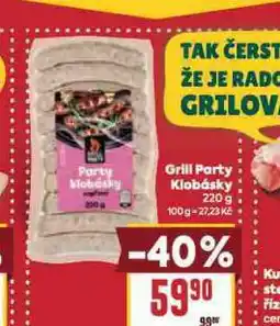 Billa Gril party klobásky nabídka