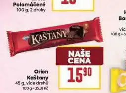 Billa Orion kaštany nabídka