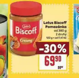 Billa Lotus biscoff pomazánka nabídka