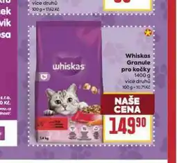 Billa Whiskas granule pro kočky nabídka